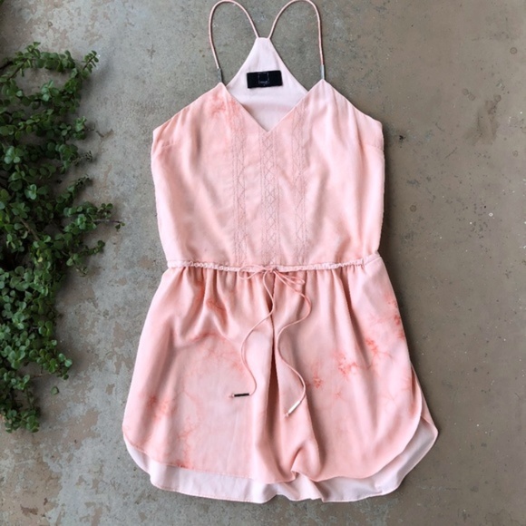 Dolce Vita Dresses & Skirts - Dolce Vita Pink Embroidered Marble Mini Dress